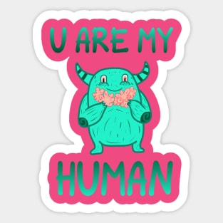 Romantic Monster Sticker